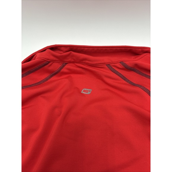 New Balance Jogger Jacket Mens Size Extra Large Pull Over Quarter Zip Red - Picture 12 of 12